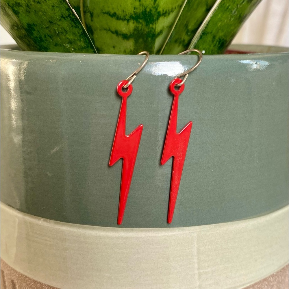Lightning bolt earrings